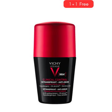 Vichy Homme Clinical Control Deperspirant 96H (deo/roll/2x50ml)