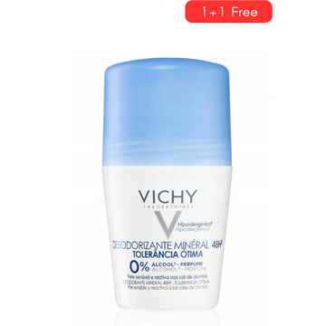 Vichy 48HR Mineral Deodorant Optimal Tolerance Roll-On 2 x 50ml