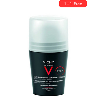 VICHY HOMME DEODORANT 72H Anti-Perspirant Bille - Set of 2x50ml