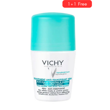 Vichy 48H Intensive Anti-perspirant anti-white and yellow mark deodorant 2x50ml