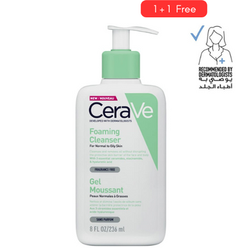CeraVe Foaming Cleanser for Normal to Oily Skin with Hyaluronic Acid 236mL