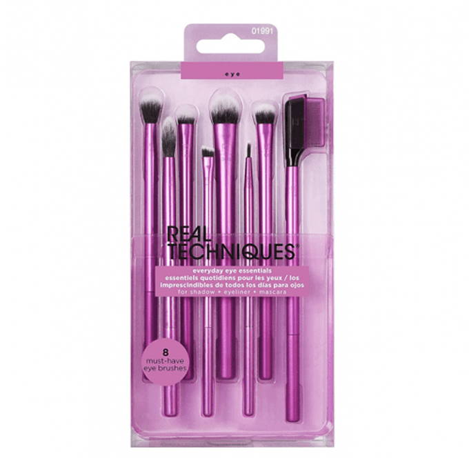 Real Techniques Everyday Eye Essentials Brush Set - 8 Pieces