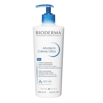 Bioderma Atoderm Crème Ultra-Nourishing Cream for Normal to Sensitive Dry Skin, 500ml