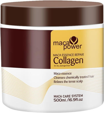WANHUACAO Collagen Hair Mask - Collagen and Argan Oil Hair Treatment, Deep Repair Conditioning Hair Mask Essence - Nourishing Treatment for Dry, Damaged Hair, and All Hair Types 500G